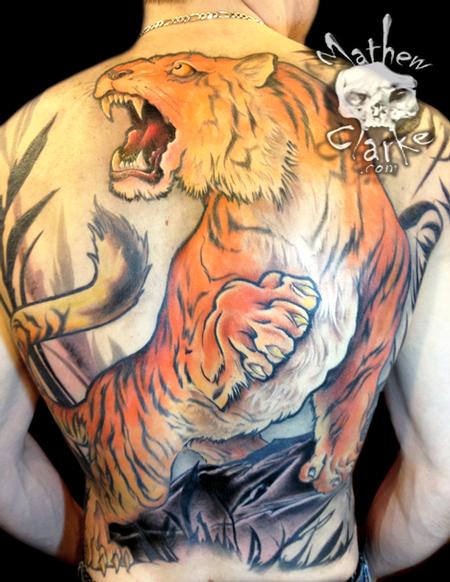 Mathew Clarke - Tiger tattoo